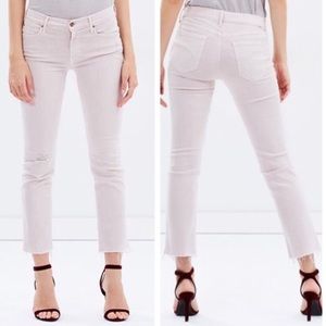 Mother Rascal Ankle Snippet Distressed Jeans